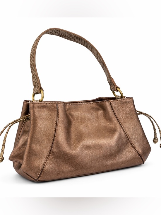 Liz Claiborne Handbags - Liz Claiborne Vintage Beige Taupe Y2K Chic Snakeskin Small Shoulder Bag